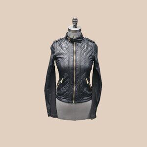 Michael Kors Fitted Leather Jacket